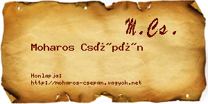 Moharos Csépán névjegykártya